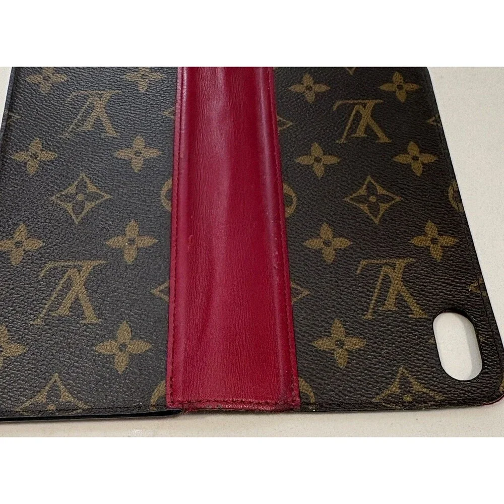 Authentic Louis Vuitton Monogram Folio iPhone X XS Wallet Case w Box & Dust Bag